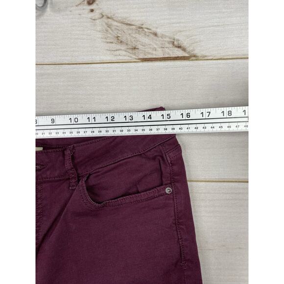 Warp + Weft Women's JFK Skinny Jeans Size 29 x 29 Burgundy Mid Rise Colorful - Picture 7 of 11